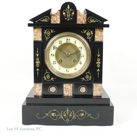 Slate and Marble Mantle Clock
