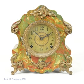 E. Ingraham Marbelite Mantle Clock