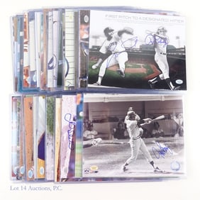 40 Signed 8x10 Photos Of Baseball Players