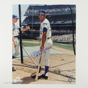 Billy Williams Cubs Signed 16"x20" Picture JSA