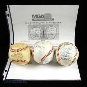 1965 (x2) & 1975 Chi White Sox Signed Baseballs