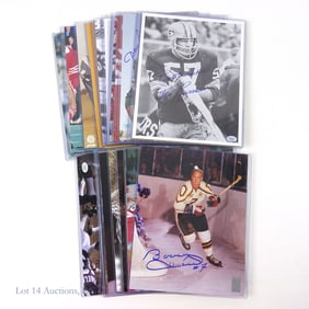 21 Signed Photos Football * Hockey Players