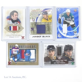 5 NHL Jersey Patch Cards Lemieux JagrEsposito