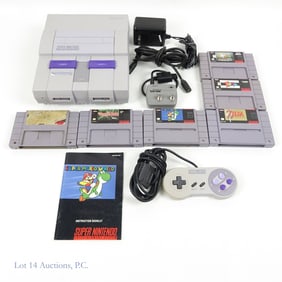 Super Nintendo System Console & Games (6)