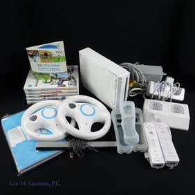 Nintendo Wii Video Game System & Games (6)