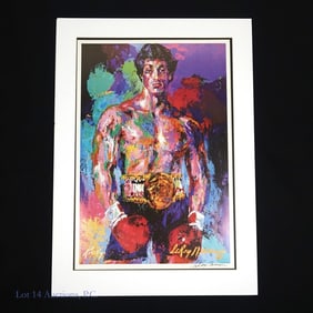 LeRoy Neiman Signed Matted Rocky Balboa Litho