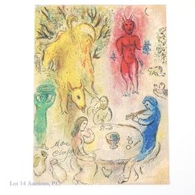 Chagall "Pan's Banquet" Hand-Signed Lithograph