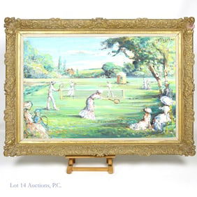 Michael D'Aguilar (1924-2011) Partie De Tennis