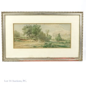 Junius R. Sloan (U.S.A. 1827-1900) Watercolor