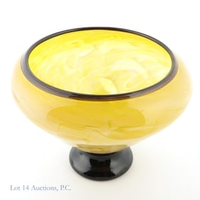 Signed Murano Style Art Glass Bowl
