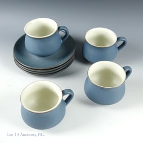 Denby Saucers & Teacups (4 + 4)