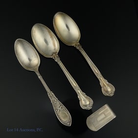 Sterling Silver Spoons + T & Co Money Clip **