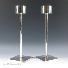 A. G. Styles Sterling Silver Candlesticks (2)