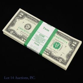 2017-A $2 Fed Reserve Notes *CU Consec. S/Ns (100)