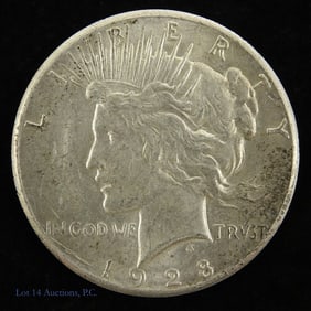 1928 USA Silver Peace Dollar - Key Date (*AU+)