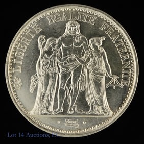 1968 France 90%-Silver Hercules 10 Francs (*CH BU)