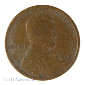 1914-D USA Lincoln Wheat Cent (*XF)
