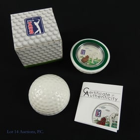 2014 Cook Islands Silver Proof PGA Golf $5 Coin