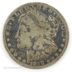 1892-S USA Silver Morgan Dollar Semi-Key Date (*VG)