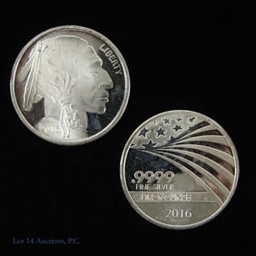 2016 USA Silver Rounds 1 Ozt. / .999 Silver (2)