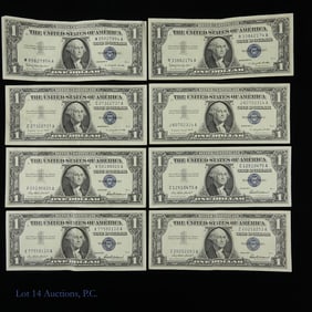1957 USA $1 Silver Certificates Blue Seal (*CU) -8