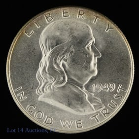 1949 (P) USA Silver Franklin Half Dollar (*CH BU)
