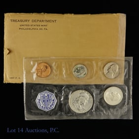 1957 (P) USA 5-Coin Silver Proof Set in OGP
