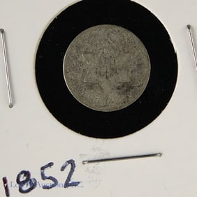 1852 USA 75%-Silver Three-Cent Piece