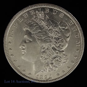 1894-O USA Silver Morgan Dollar (*AU-55)