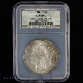 1884-O USA Silver Morgan $1 (NCS Genuine Binion)