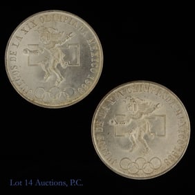 1968 Mexico Silver Olympic 25 Pesos (CH BU) -2
