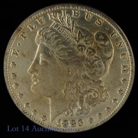 1883-S USA 90%-Silver Morgan Dollar (*AU50+)