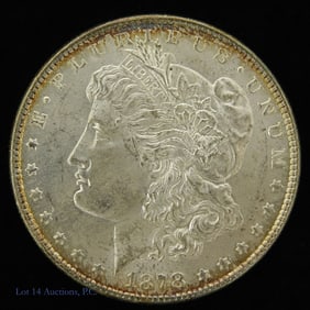 1878 (P) USA Silver Morgan Dollar - 7 TF (*CH BU)