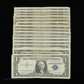 1957 USA $1 Silver Certificates - Blue Seal (15)