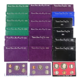 1978-S - 1998-S U.S. Mint Proof Sets in OGP (17)