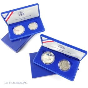 1986-S USA Silver Proof Liberty Comm. 2-Coin Set