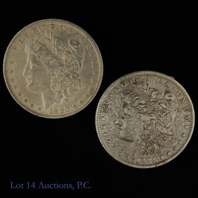 1880 & 1881-O USA 90%-Silver Morgan Dollars -2