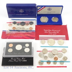 1976 - 1994 U.S. Mint Silver & Clad Coin Sets (5)