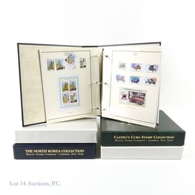 North Korea & Cuba Postage Stamp Albums (5)