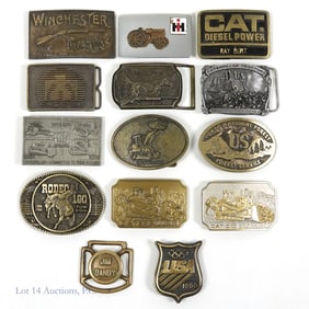 Assorted Belt Buckles (14) (CAT, more)