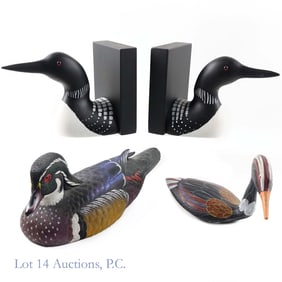 4 Wooden Waterfowl - Bouillet & Others