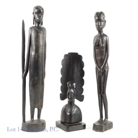 Lot of 3 Maasai African Besmo-Style figures