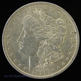 1889 (P) USA Silver Morgan Dollar (AU-58)