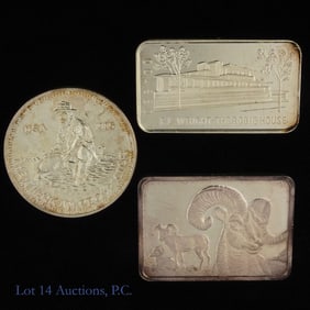 USA 99.9% Silver 1 Ozt. Ingot / Engelhard Round -3