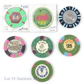 $25 (5) & $100 (2) Casino Chips