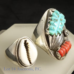 Sterling Silver Rings (2) (72g)