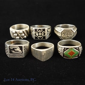 Assorted Sterling Silver Rings (6) (70g)