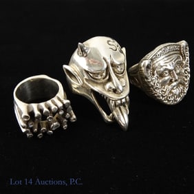 Assorted Sterling Silver Rings (3) (94g)