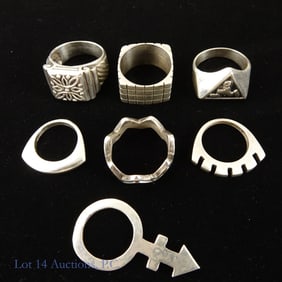 Assorted Sterling Silver Rings (7) (78g)
