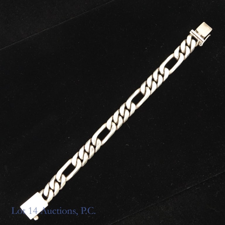 Sterling Silver Bracelet (100g): Sterling Silver chain link bracelet. Weighs 100g/3.215ozt, and is approx. 9" long. Marked Mexico 925.